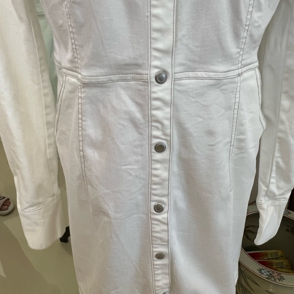 Free People white denim long sleeve dress! - Picture 4 of 7